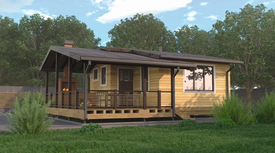 Каркасная баня 6х6