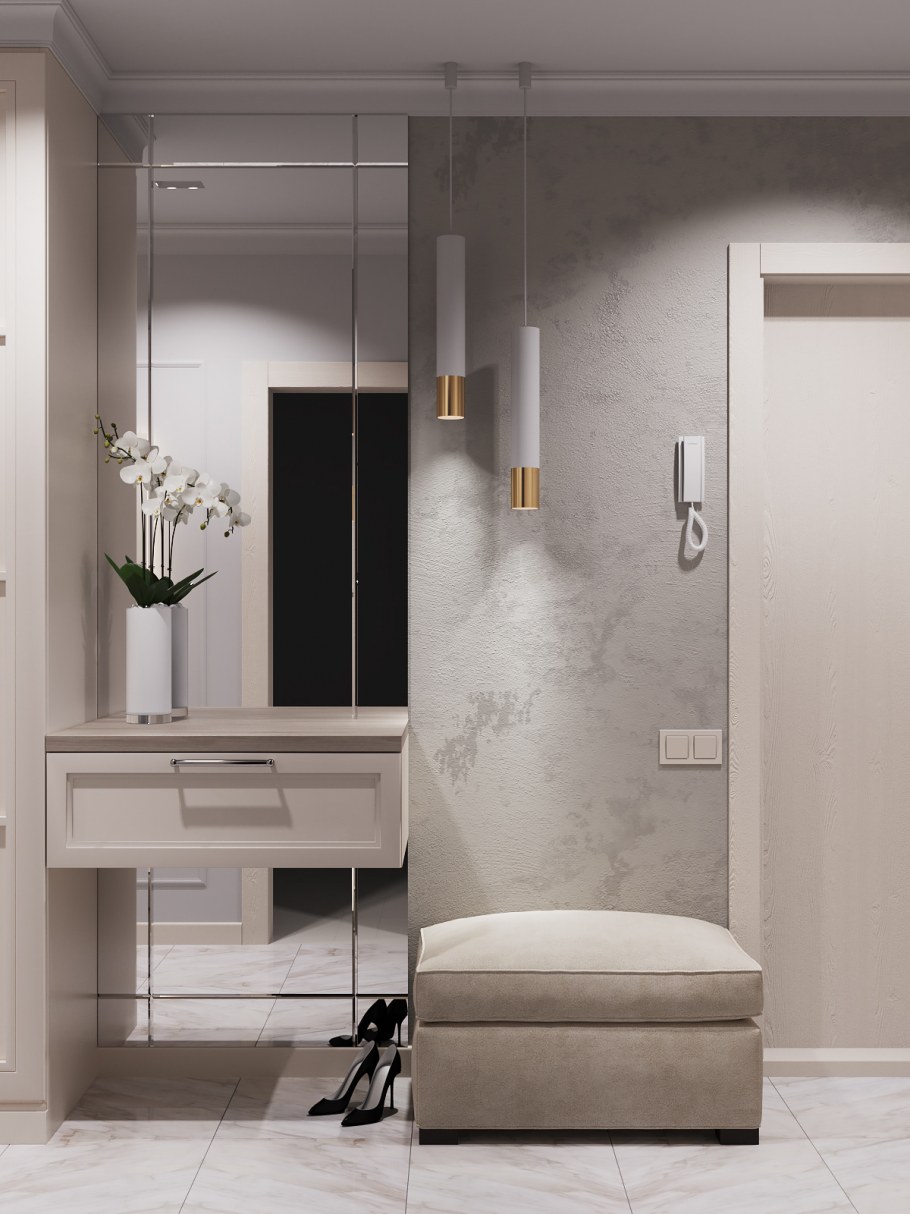 Стильная маленькая прихожая