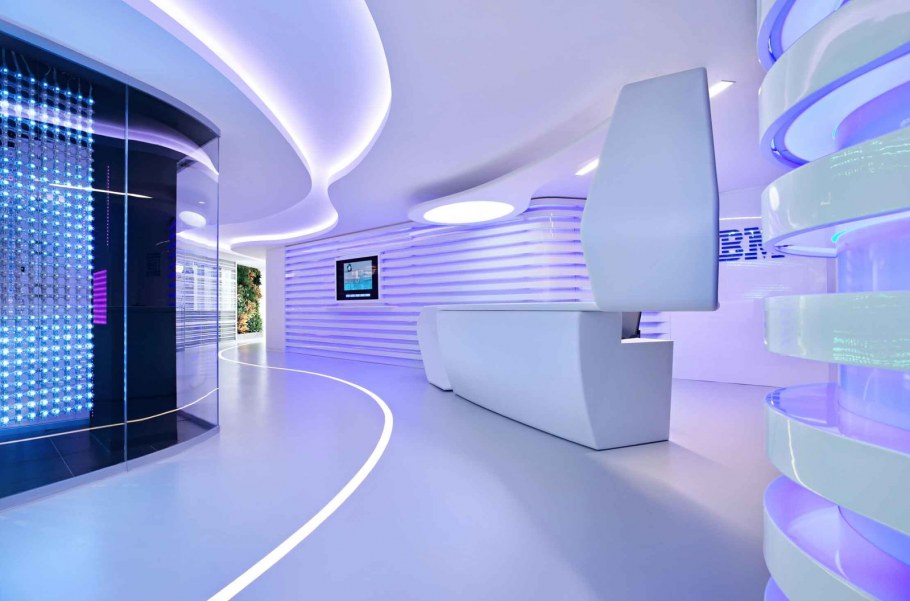 Интерьер офиса в стиле футуризм