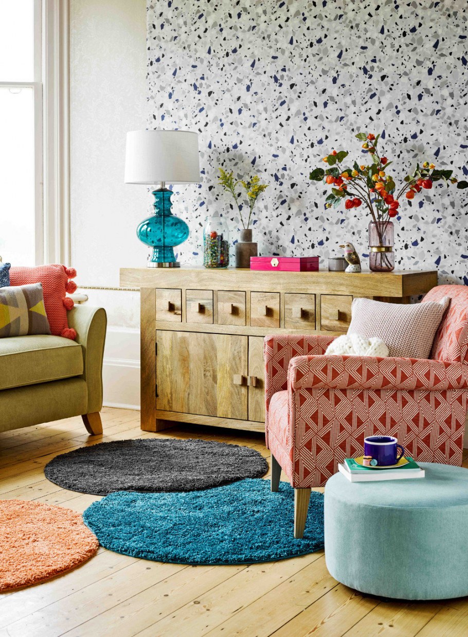 Санузел с плиткой терраццо