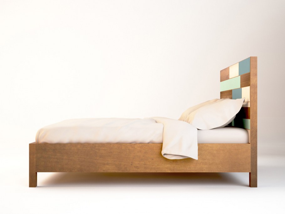 Кровать односпальная вид сбоку