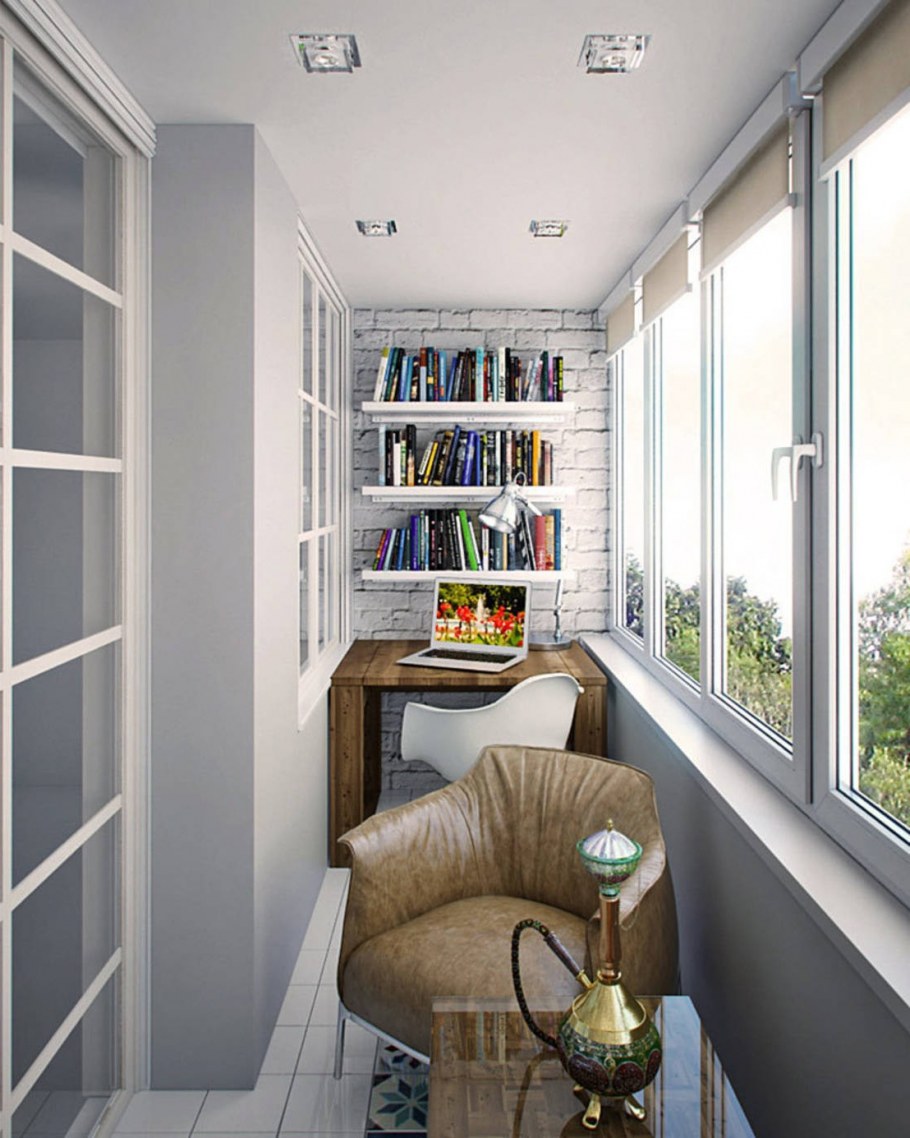 Рабочее место на лоджии