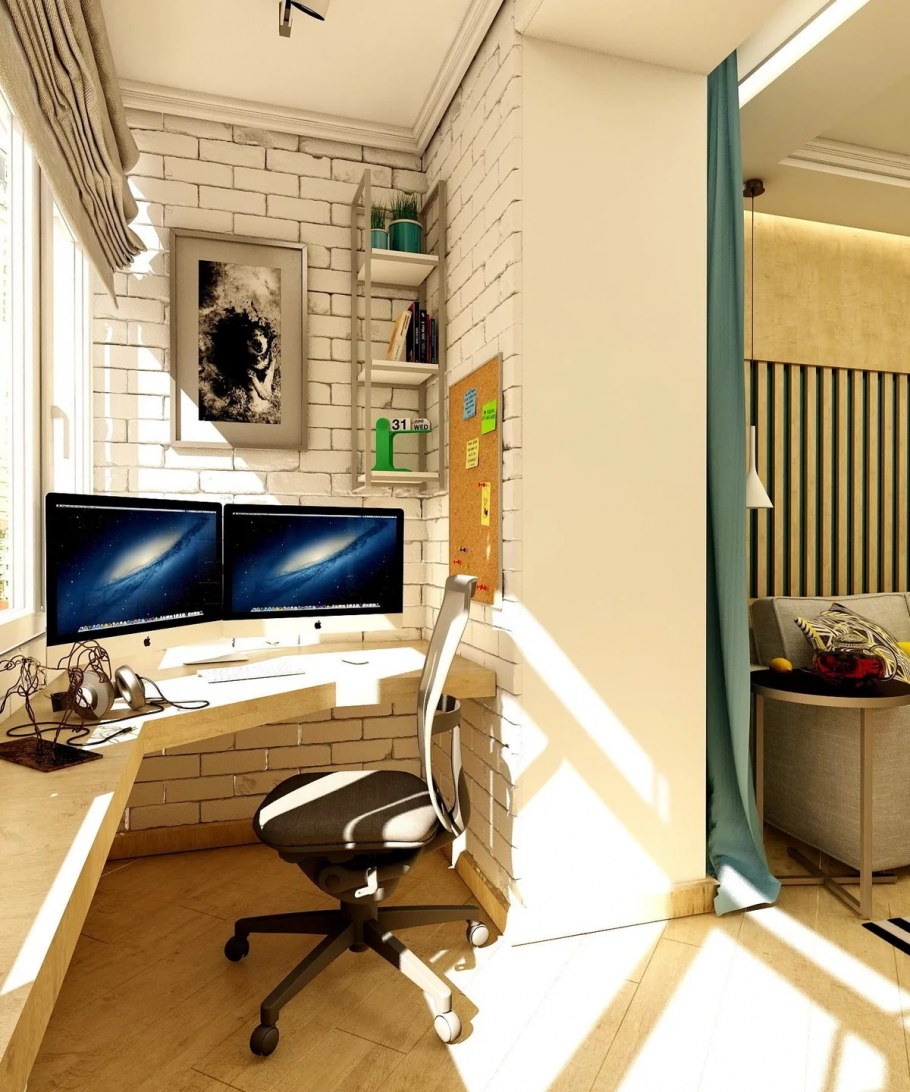 Компьютерный стол на лоджии