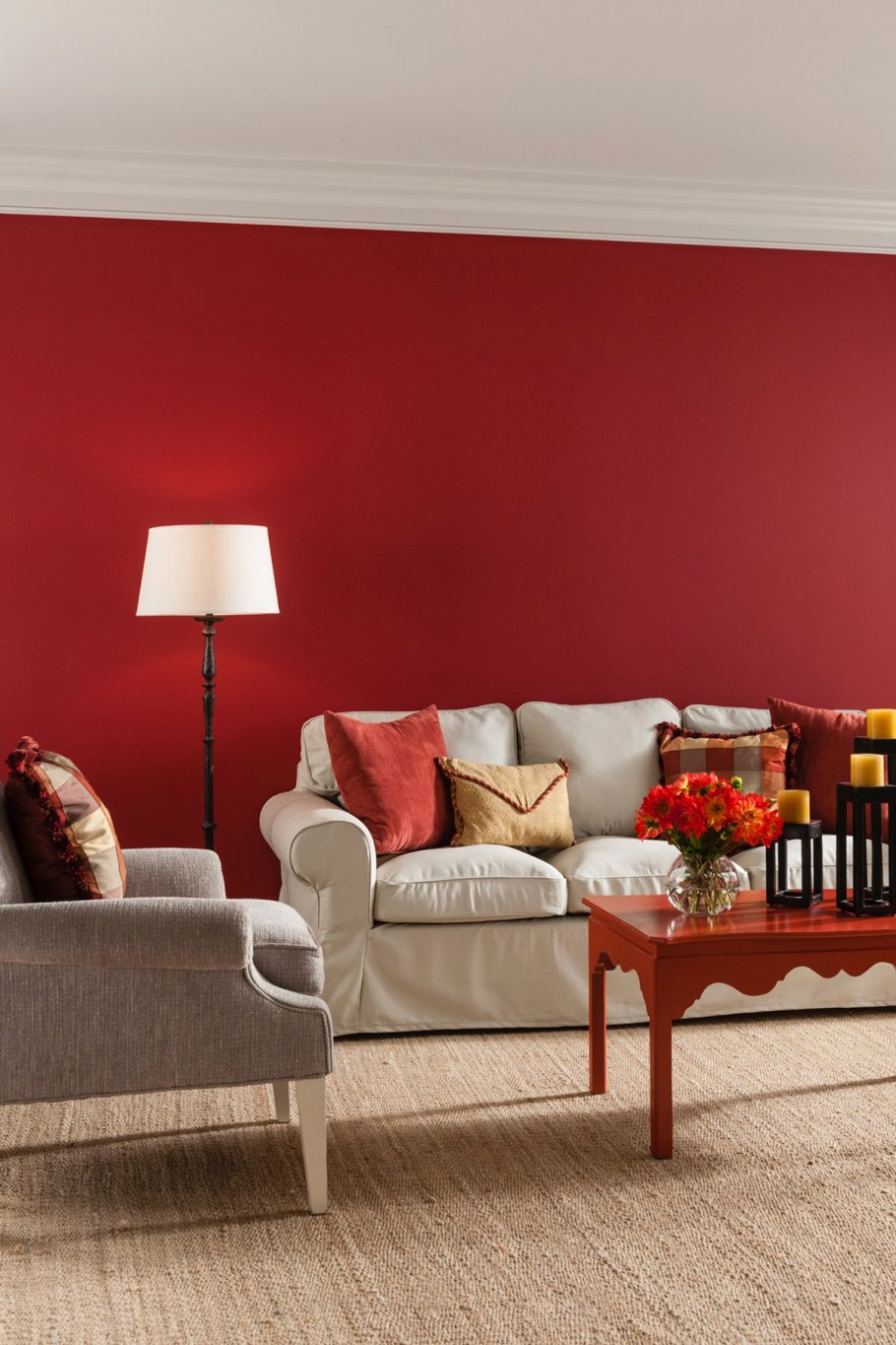 Интерьер в красных тонах