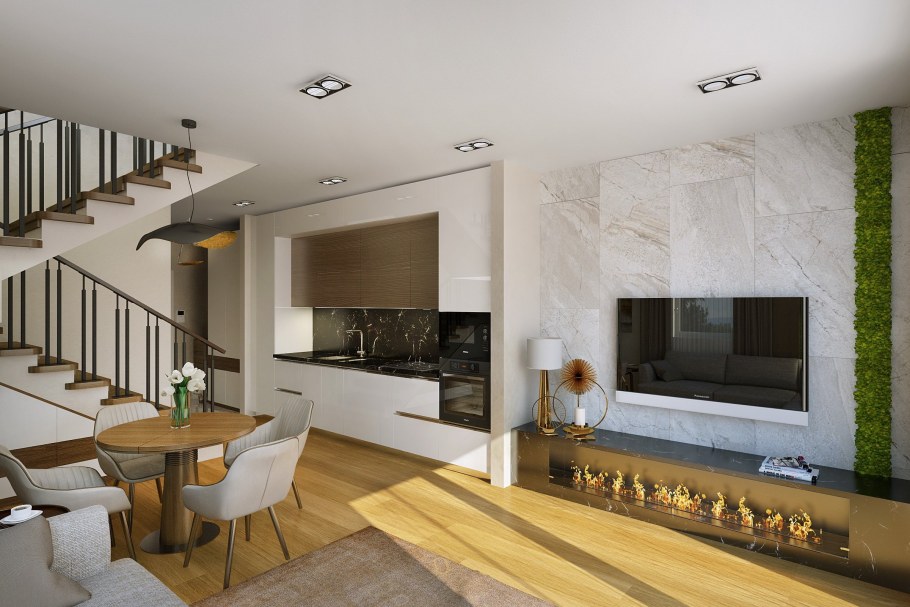 Минимализм интерьер таунхауса