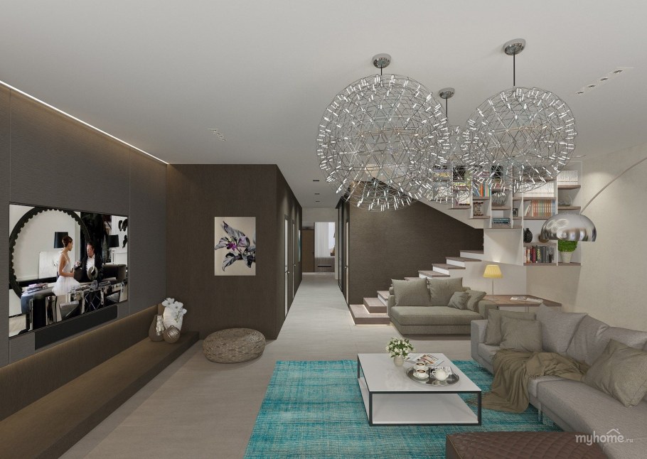 Современный интерьер таунхауса