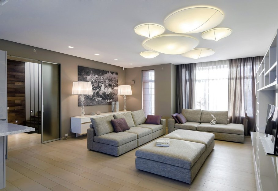 Интерьер первого этажа дома