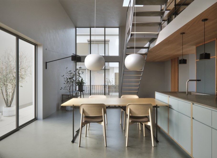 Интерьер кухни-прихожей