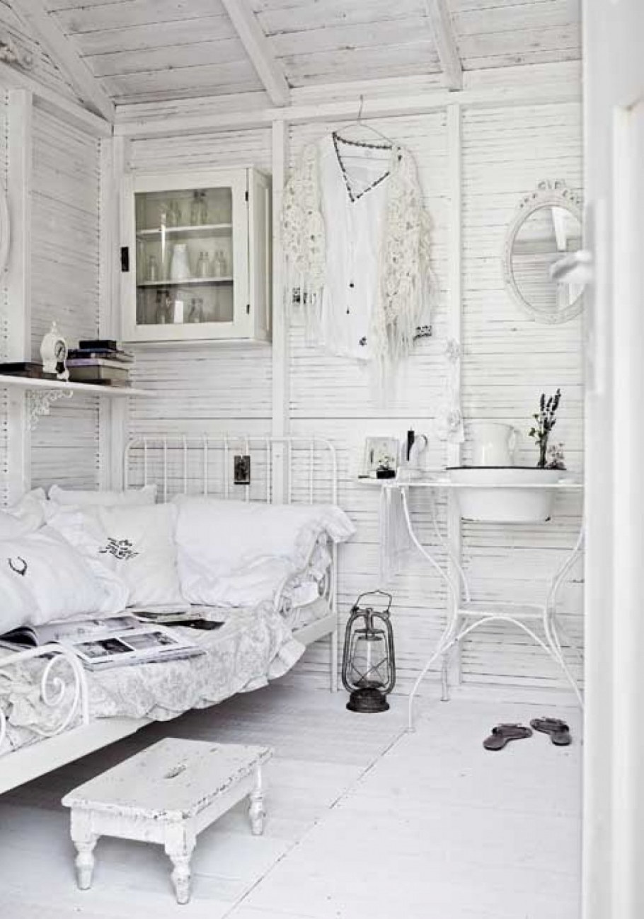 Шебби Шик в интерьере гостиной