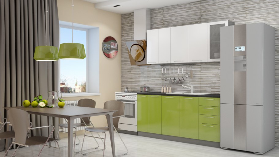 Кухня София олива оранж