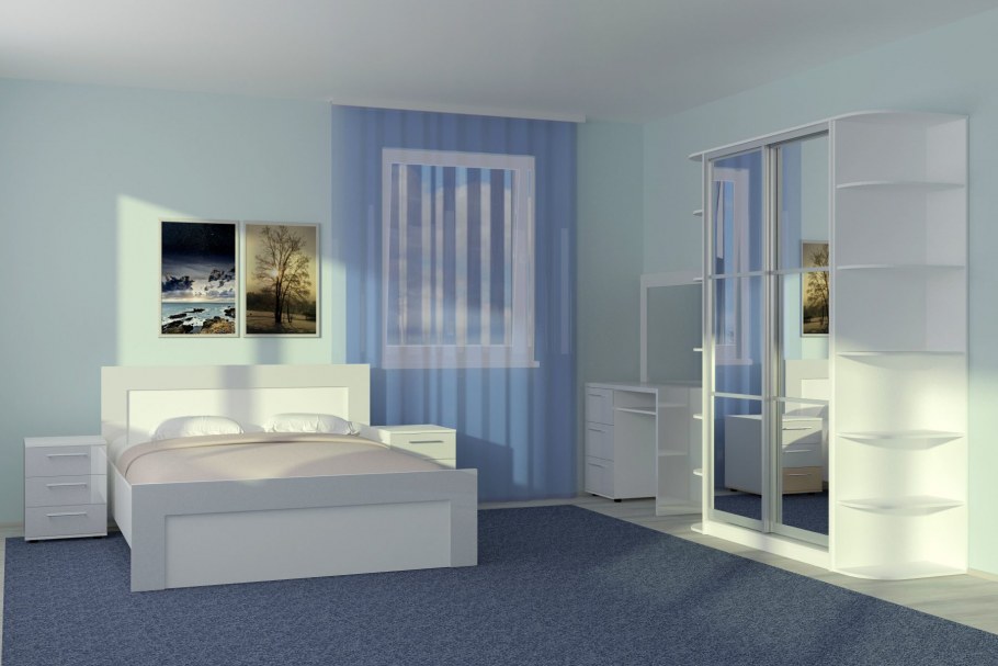 Спальня белая глянец Ангстрем