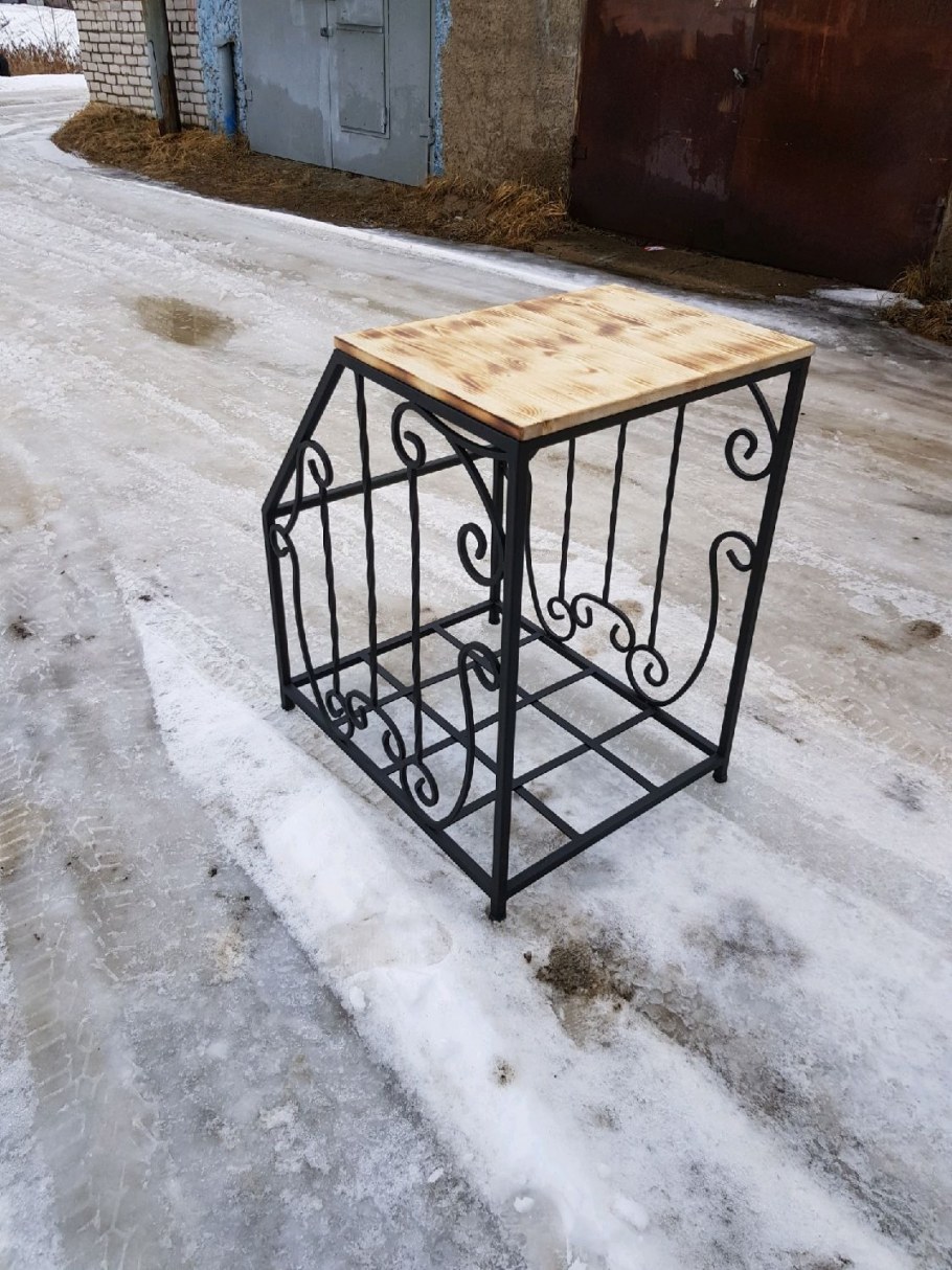 Вертикальные дровники для камина