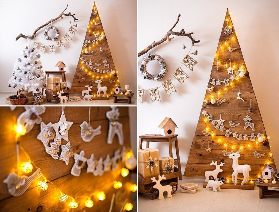 Декор стены к новому году