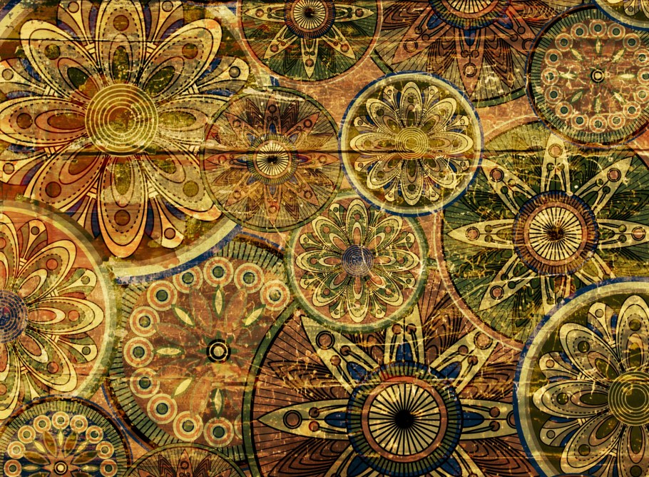 Индийский орнамент в полосе