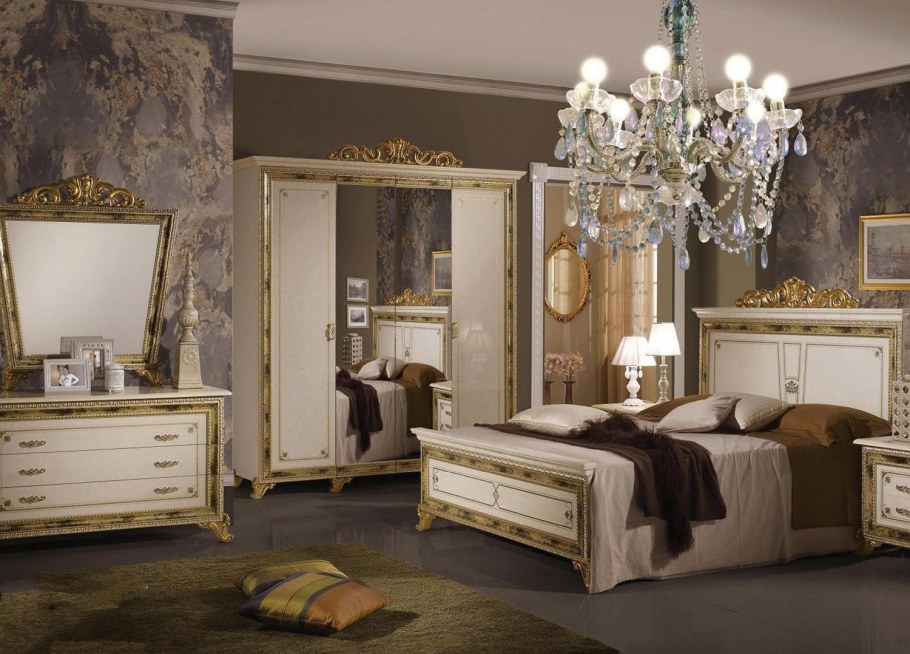 Спальня Фьюжн бежевый дуб сонома трюфель