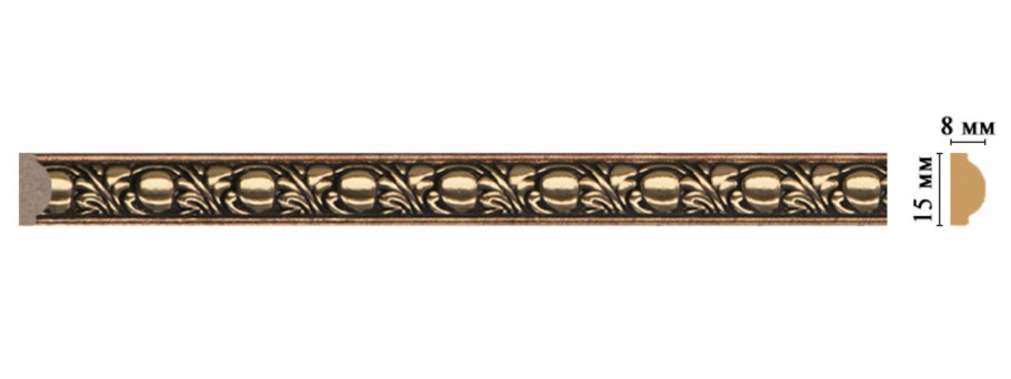 130-3 ШК/80 молдинг Decomaster (15*8*2400 мм)