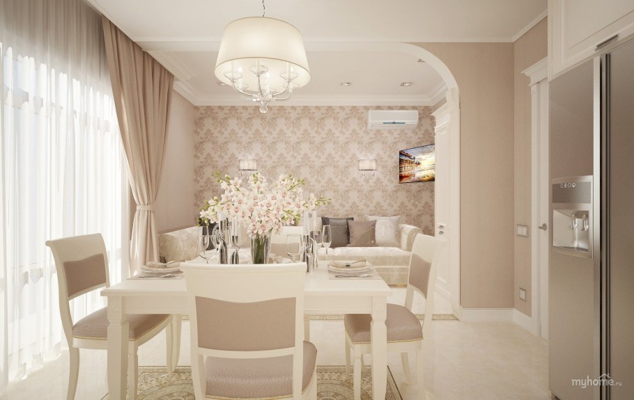 Темная мебель в Светлом интерьере