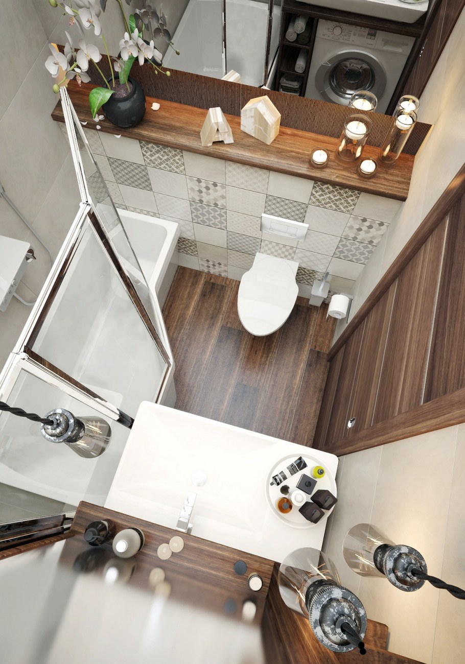 Планировка маленького санузла