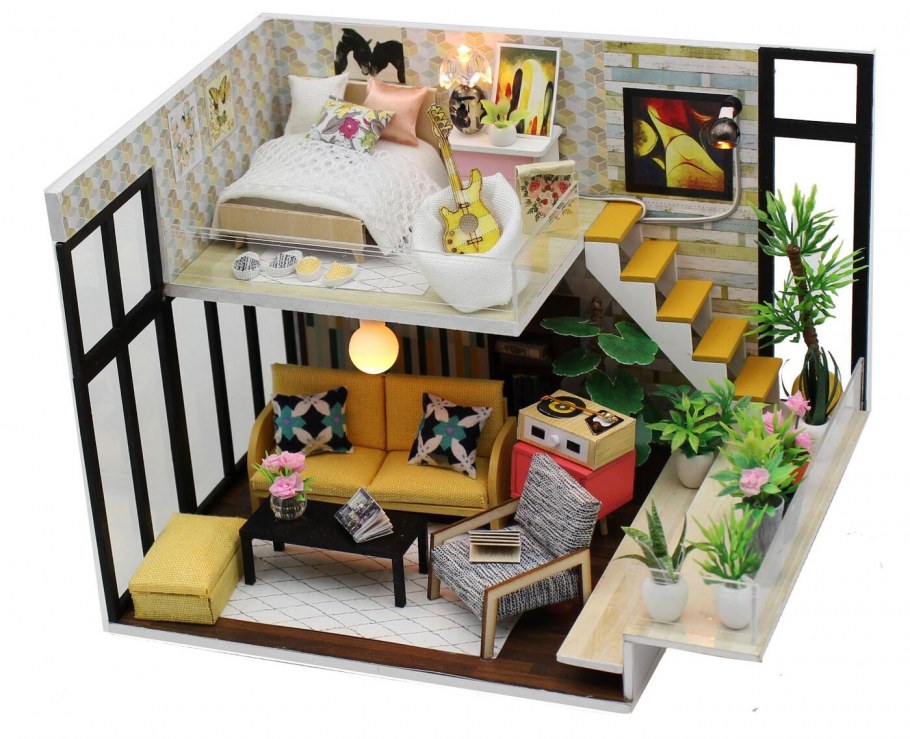 Картонные комнаты для кукол