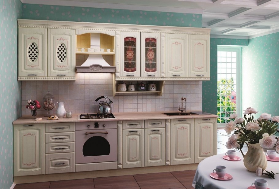 Терракотовый кухонный гарнитур