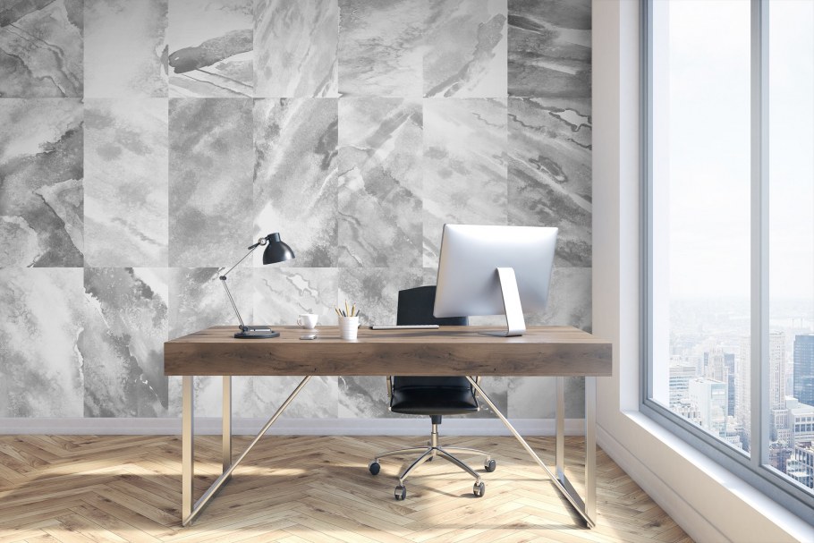 Обои серые под мрамор