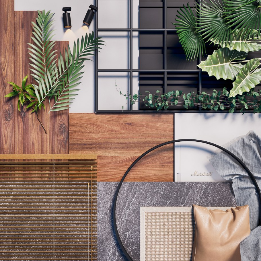 Зелёный ламинат для стен