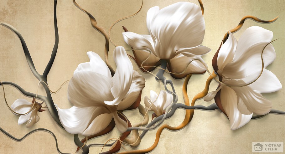 Фреска цветы