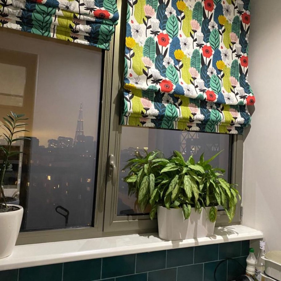 Римская штора Эскар оливковый