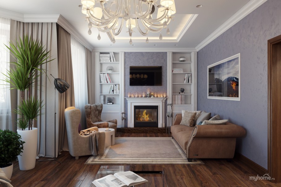 Камин Неоклассика белый