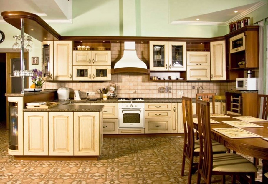 Кухни Позитано массив ясеня