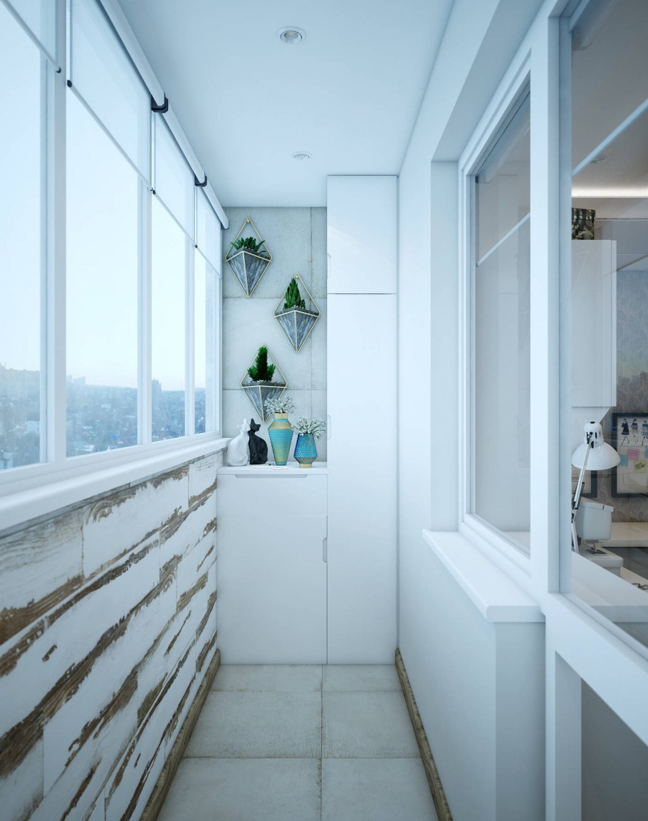 Стильный маленький балкон