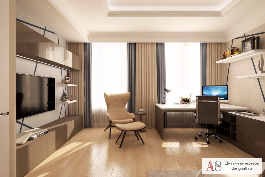 Интерьер комнаты для взрослого сына