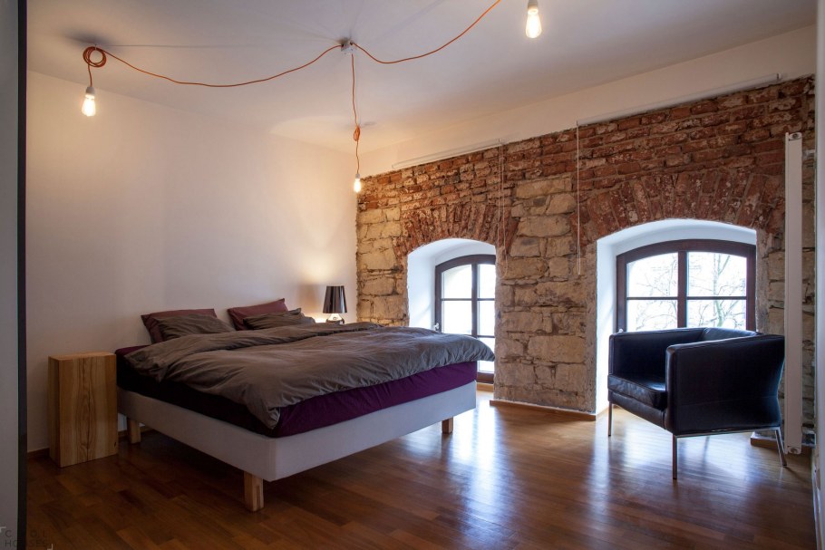 Спальня 10 кв м в стиле лофт