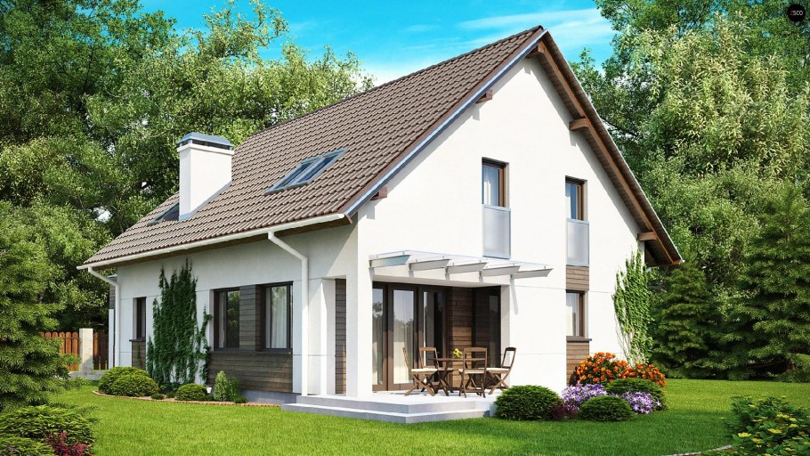 Дом 60кв м газобетона с мансардой