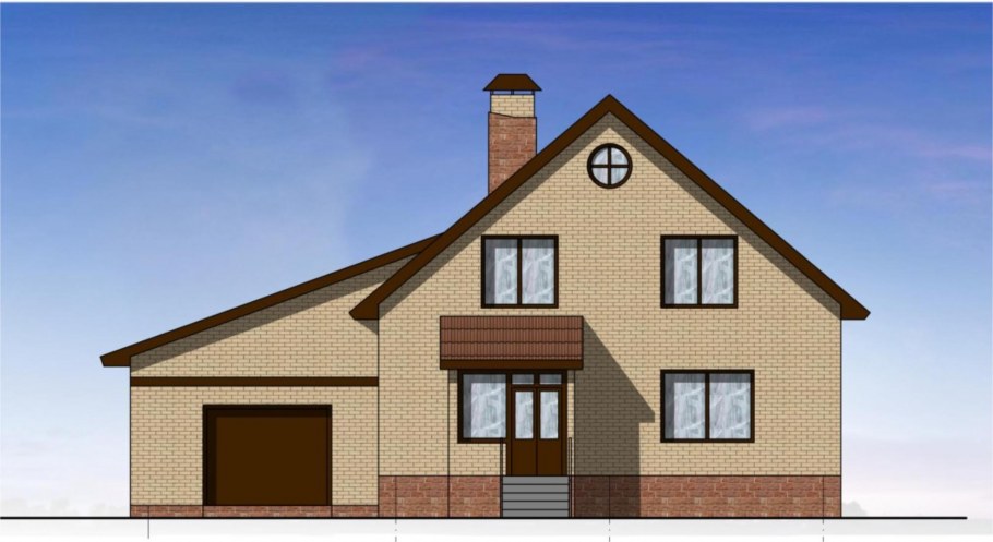 Фасады домов с гаражом