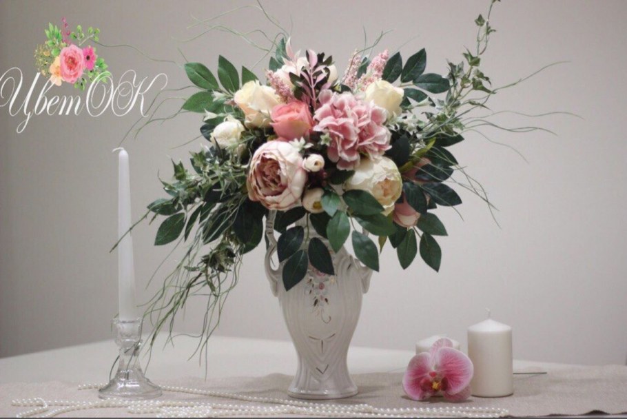 Искусственные цветы в интерьере