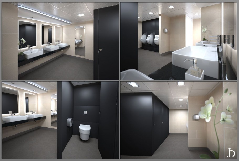 Современный туалет в офисе