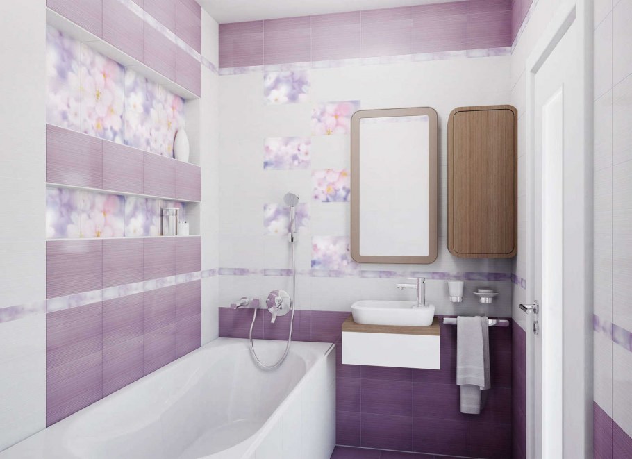 Плитка 20х30 Муза сиреневая (н/к)