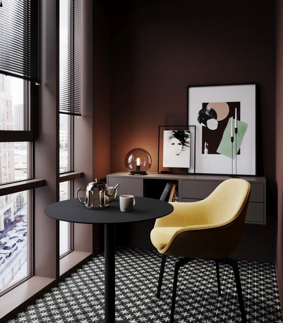 Бежевая лоджия