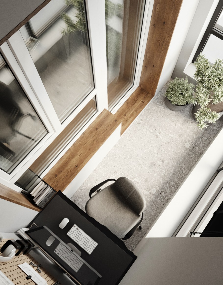 Коричневый балкон