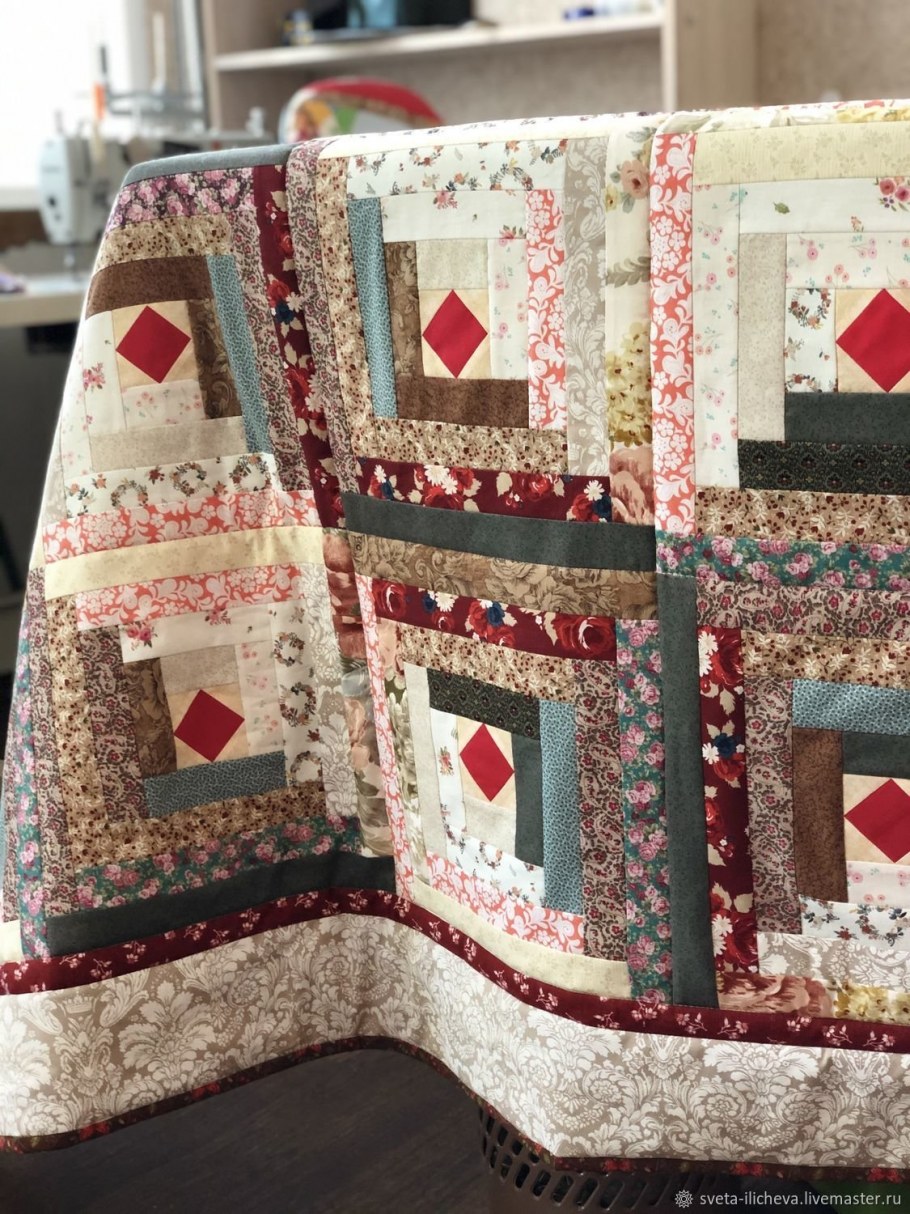 Одеяло в стиле пэчворк