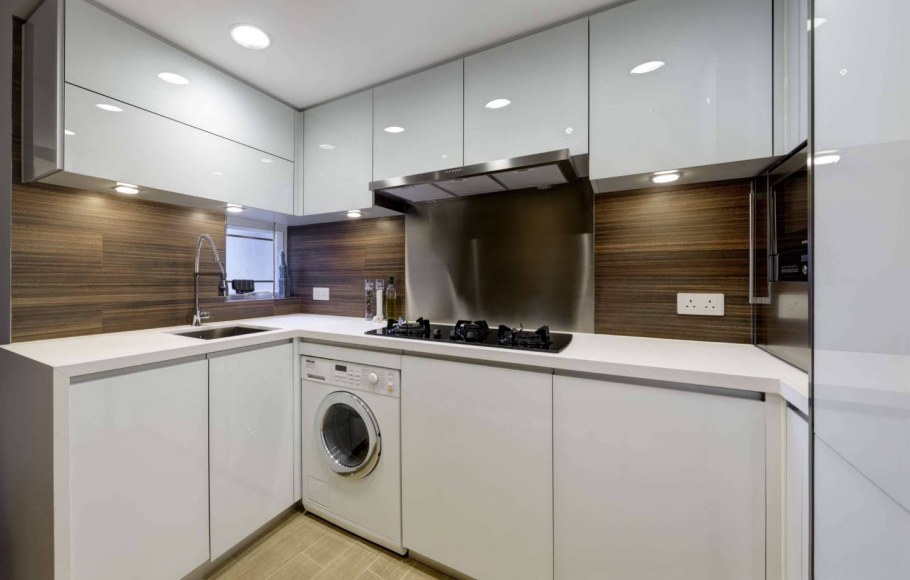 Кухня до потолка угловая