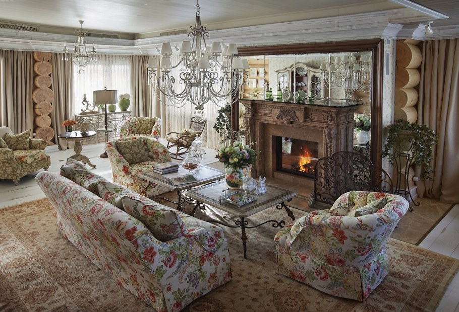 Спальня в мансарде Прованс