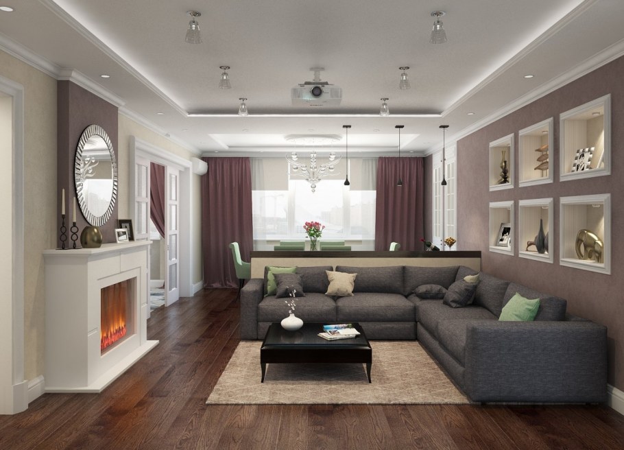 Уютный современный интерьер