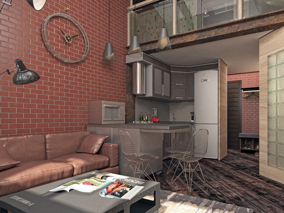 Маленькие двухуровневые квартиры лофт