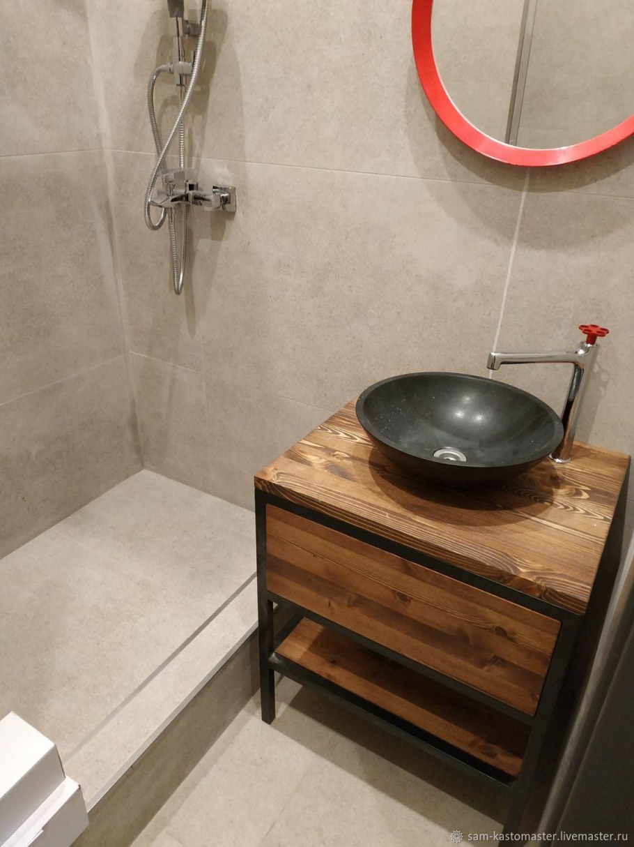 Тумба под раковину в стиле лофт