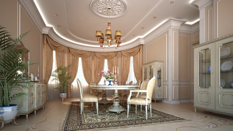 Подвесные потолки в классическом стиле