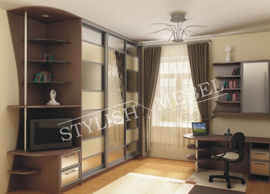 Мебель для гостиной с камином и телевизором