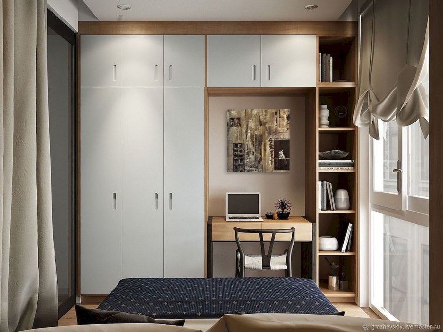 Встроенная мебель в комнату подростка