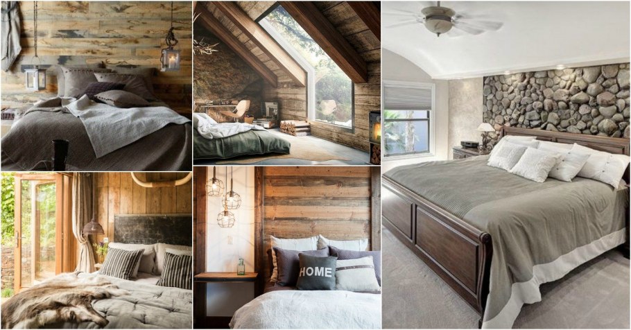 Кровать в деревенском стиле